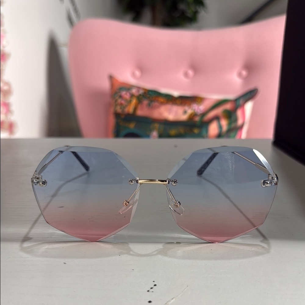 Gradient Pink and Blue Sunglasses